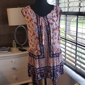 Sleeveless Asemetrycal Top